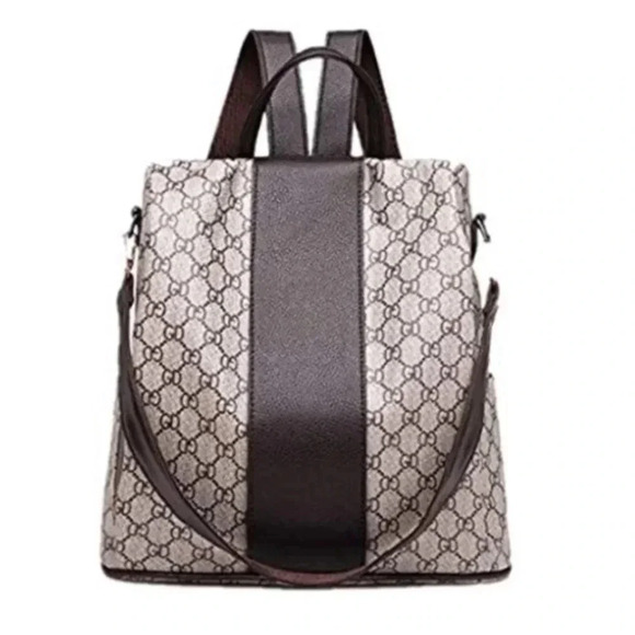 GD BROWN BACKPACK PURSE